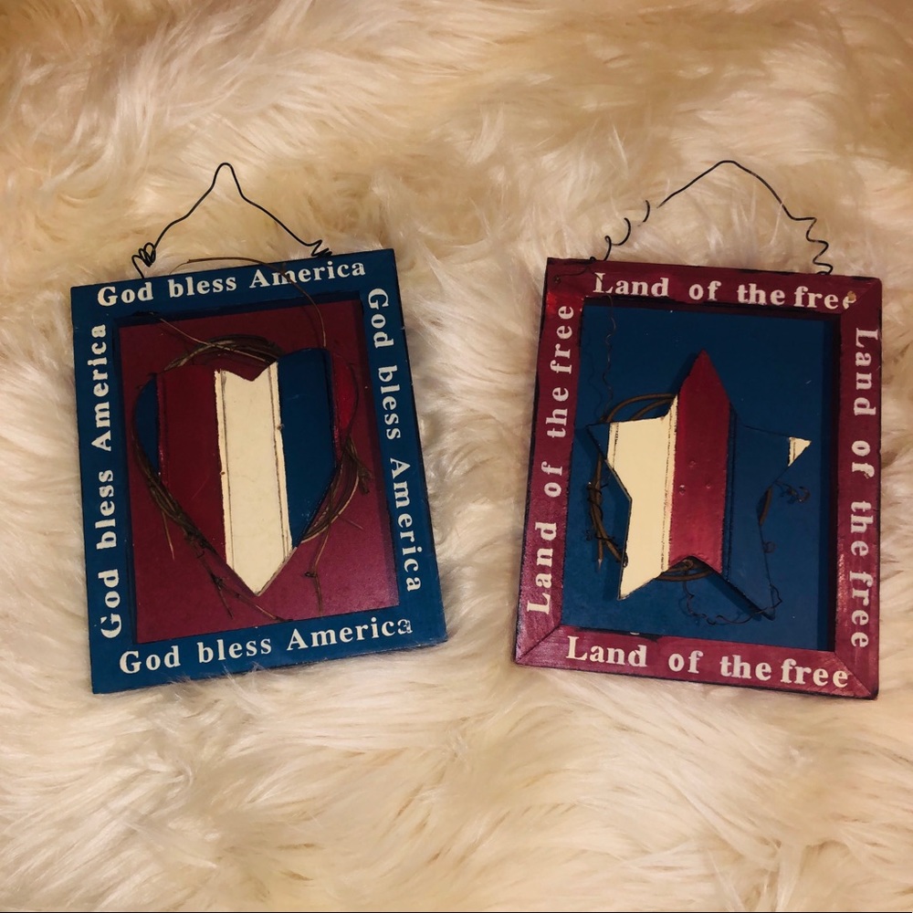 5/$20 2 americana decor hanging signs